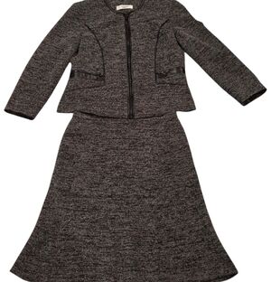 Jones Studio Women's Gray Tweed 2 Pc A-Line Skirt Set Size 10